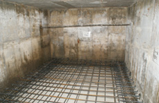 地下ビット内の配筋